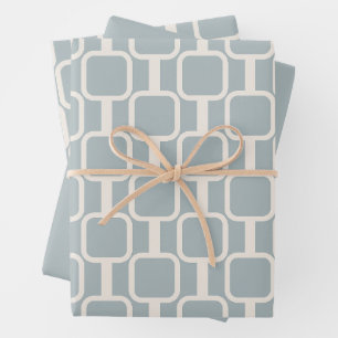 Feuille De Papier Cadeau Mod Links Retro Moderne Motif géométrique