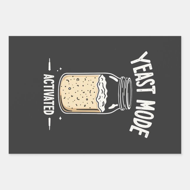 Feuille De Papier Cadeau Mode levure Activé Chef Cuisine de cuisson (Devant)