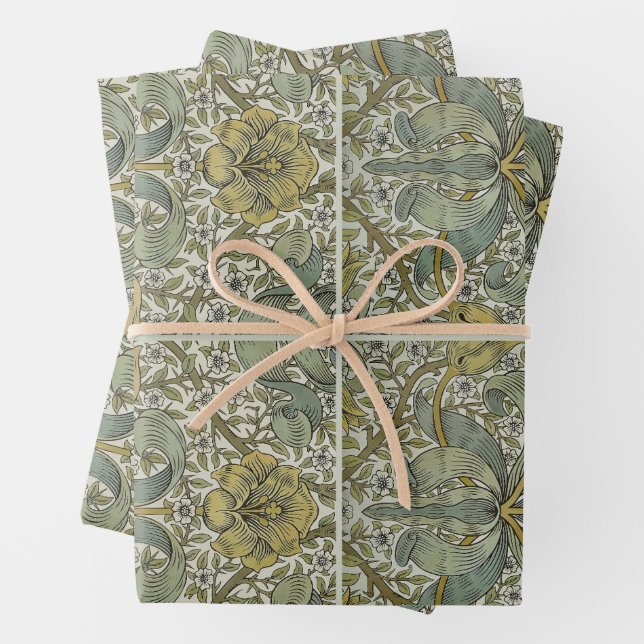 Feuille De Papier Cadeau Modèle Classique de Fourré de Printemps de William (En situation)