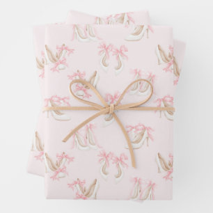 Feuille De Papier Cadeau Modèle de chaussures coquette 