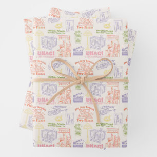 Feuille De Papier Cadeau Modèle de citations colorées FRIENDS™