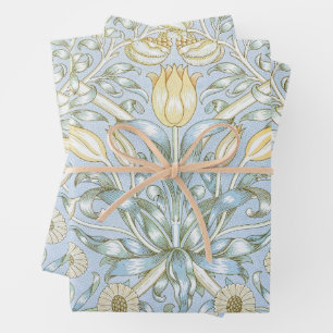 Feuille De Papier Cadeau Modèle de fleur de lys et de grenade de William Mo
