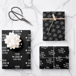 Feuille De Papier Cadeau Modèle de logo d'entreprise personnalisé facile