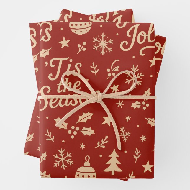 Feuille De Papier Cadeau Modèle de phrase de Joyeux Noël génial (En situation)