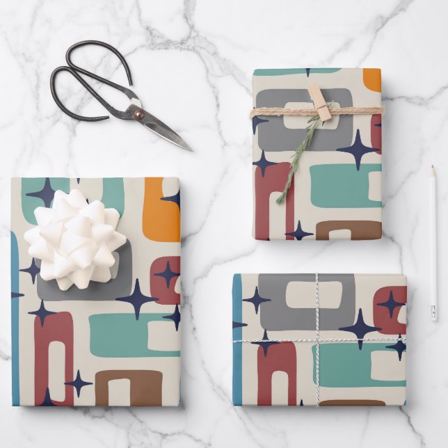 Feuille De Papier Cadeau Moderne (Recto)
