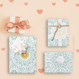 Feuille De Papier Cadeau Moderne Chic Boho Floral Sweet 16 Anniversaire