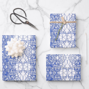 Feuille De Papier Cadeau Moderne design simple motif géométrique fractal