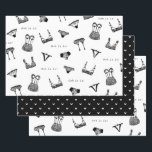 Feuille De Papier Cadeau Moderne lingerie de mariage en écriture pinceau<br><div class="desc">Fait partie d'une belle collection de lingerie de mariage !</div>