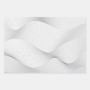 Feuille De Papier Cadeau Moderne, simple, cool, abstrait motif d'onde de mo