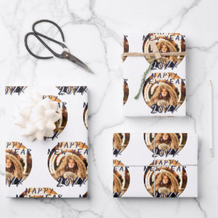 Feuille De Papier Cadeau Moderne Simple Joyeux Nouvel An 2023 Photo