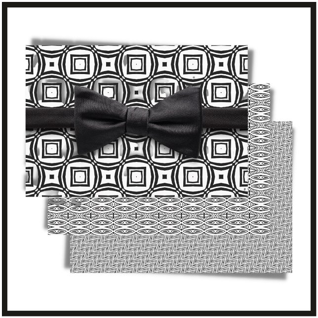 Feuille De Papier Cadeau Moderne tendance Noir & Blanc (Créateur téléchargé)