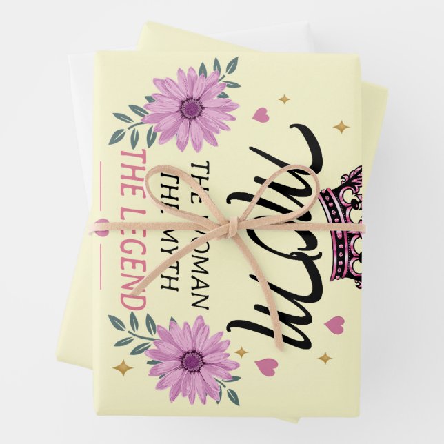 Feuille De Papier Cadeau Mom The Legend Mother's Day Gift (En situation)