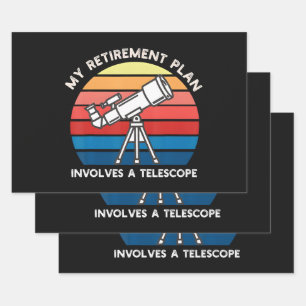 Feuille De Papier Cadeau Mon plan de retraite implique un télescope