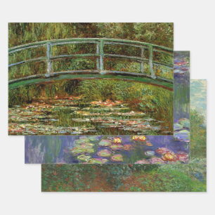Feuille De Papier Cadeau Monet Pont Japonais Français Giverney