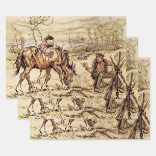 Feuille De Papier Cadeau Monsieur Toad et la Gitane par Arthur Rackham