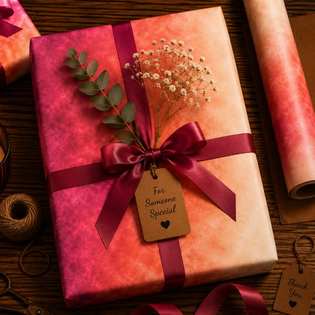 Feuille De Papier Cadeau Montée Rougeoyante (Créateur téléchargé)