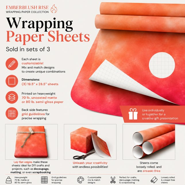 Feuille De Papier Cadeau Montée Rougeoyante (Créateur téléchargé)