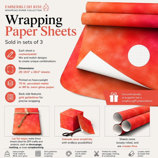 Feuille De Papier Cadeau Montée Rougeoyante (Créateur téléchargé)