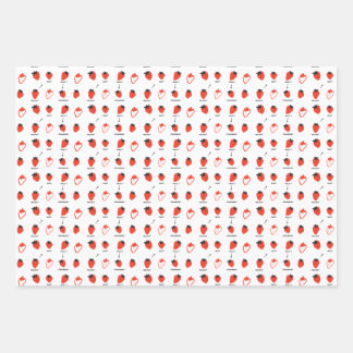 Feuille De Papier Cadeau Mood Strawberry Seamless Pattern Wrapping Paper
