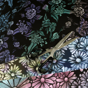 Feuille De Papier Cadeau Moody Floral Art Nature Sorcière Purple Moods Fleu