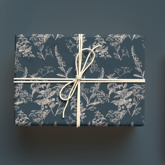 Feuille De Papier Cadeau Moody & Romantic Dark Fleur sauvage (Créateur téléchargé)