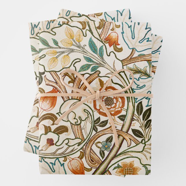 Feuille De Papier Cadeau  Morris Acanthus Floral Crewel Embroidery Pattern (En situation)