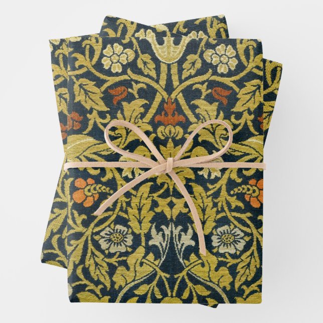 Feuille De Papier Cadeau Morris Acanthus Leaves Twining Stem Flowers Carpet (En situation)
