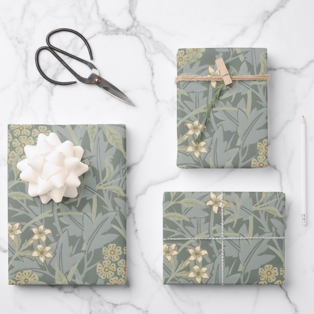 Feuille De Papier Cadeau Morris Vine & Jasmine Garden Flower Classic (Recto)