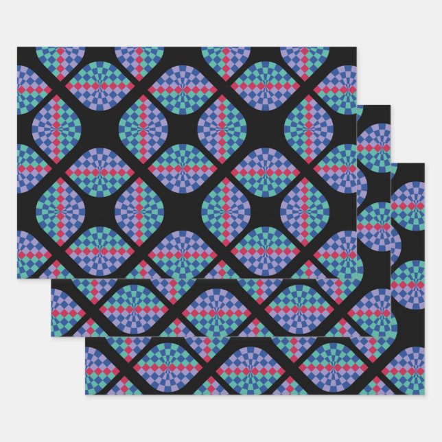 Feuille De Papier Cadeau Mosaic Radiance Tiles (Lot)