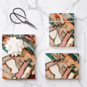 Feuille De Papier Cadeau Mosaïque colorée