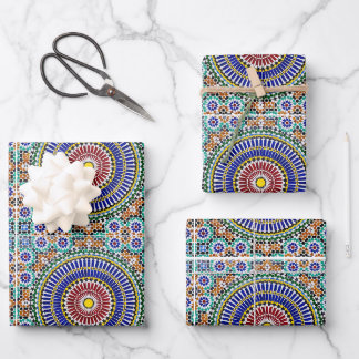 Feuille De Papier Cadeau Mosaïque marocaine