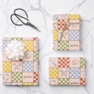 Feuille De Papier Cadeau Motif à carreaux de l'équipe de QUIDDITCH™ HOGWART