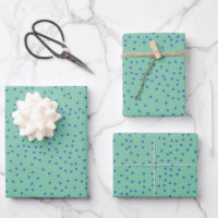 Motif à points bleu et vert à la menthe 