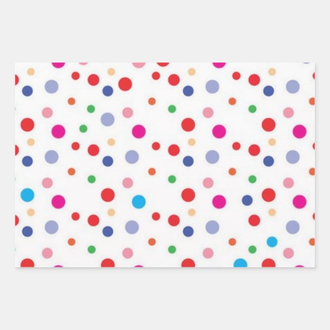 Feuille De Papier Cadeau Motif à pois (Devant)