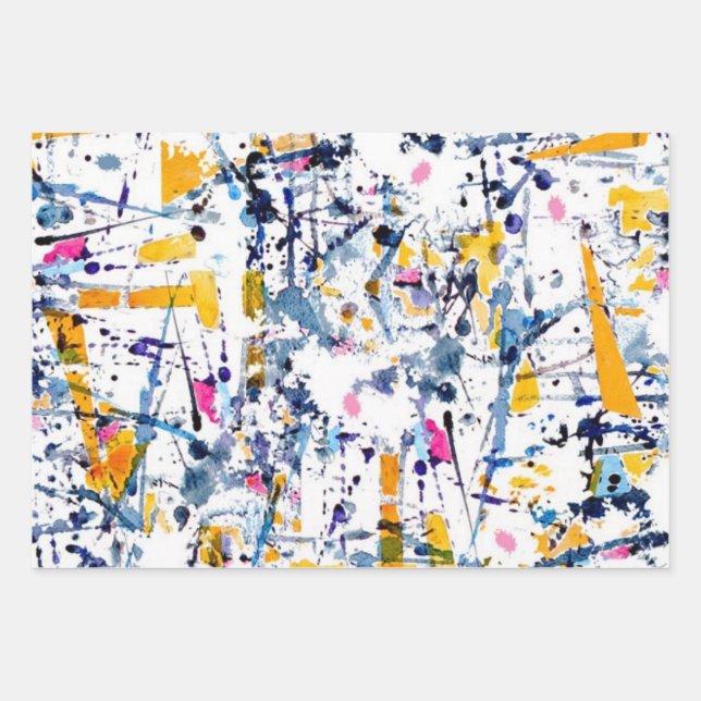 Feuille De Papier Cadeau motif Abstrait (Devant)