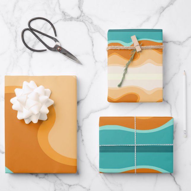 Feuille De Papier Cadeau motif Abstrait (Recto)