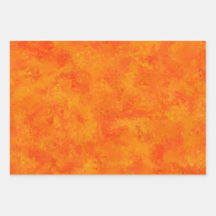 Feuille De Papier Cadeau Motif Abstrait orange