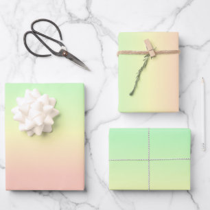 Feuille De Papier Cadeau Motif Abstrait Pastel Ombre Rainbow