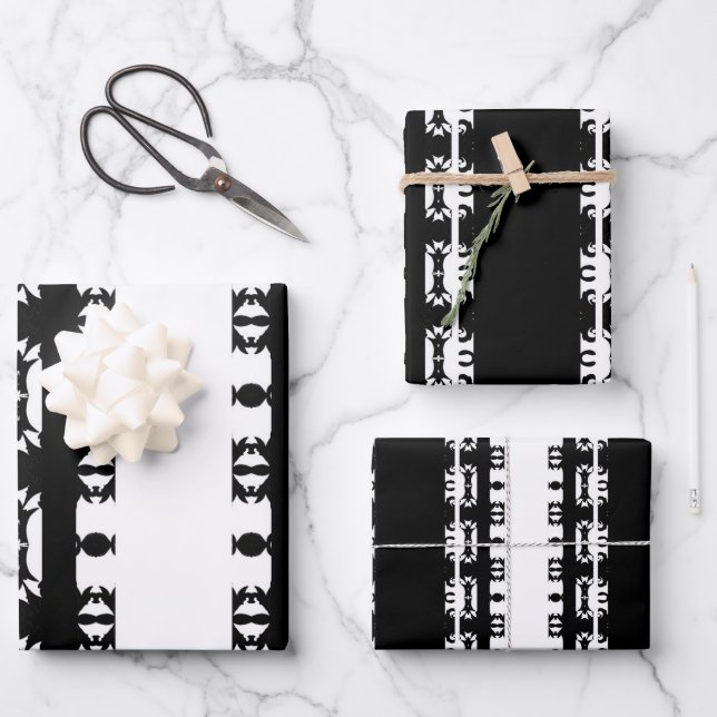Feuille De Papier Cadeau Motif africain Ebony Rhythm (Recto)