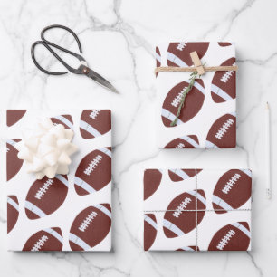 Feuille De Papier Cadeau Motif américain de football Gridiron Ball