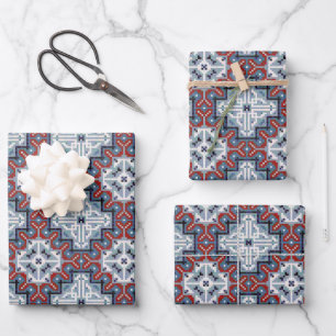 Feuille De Papier Cadeau Motif amérindien