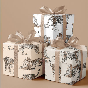 Feuille De Papier Cadeau Motif animal sauvage de la Jungle Leopard
