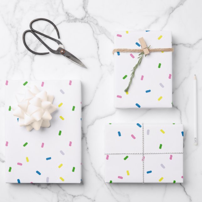 Feuille De Papier Cadeau Motif Arc en ciel (Recto)