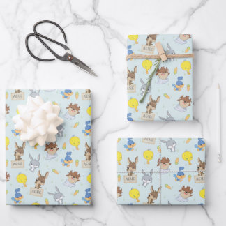 Feuille De Papier Cadeau MOTIF Baby shower LOONEY TUNES™