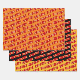 Feuille De Papier Cadeau Motif Bacon savoureux