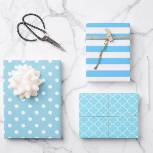 Feuille De Papier Cadeau Motif bleu
