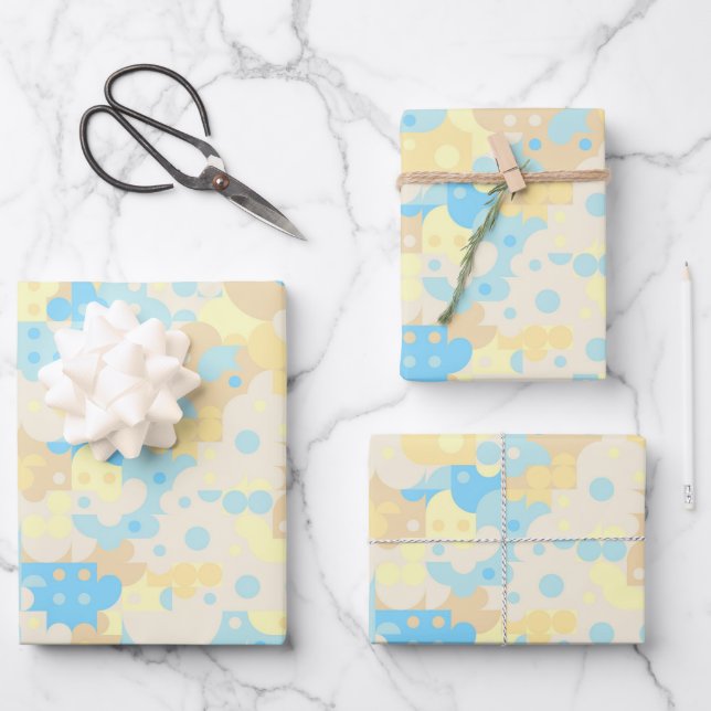Feuille De Papier Cadeau Motif bohème (Recto)