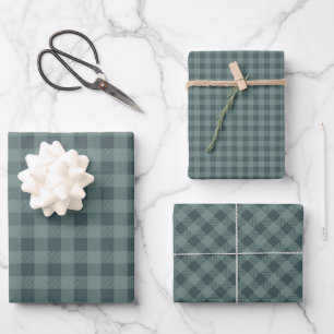 Feuille De Papier Cadeau Motif carreaux à carreaux Buffalo rustique