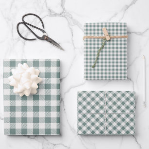 Feuille De Papier Cadeau Motif carreaux à carreaux plaid rustique de buffle