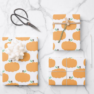 Feuille De Papier Cadeau Motif citrouille